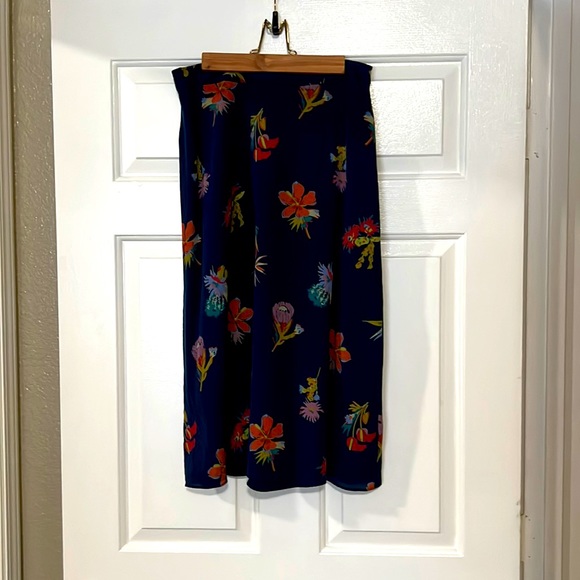 Madewell Silk MIDI Skirt - Picture 1 of 5